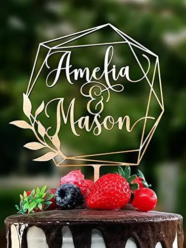 Bright Wood Craft Personalized Customised Exclusive Cake Topper