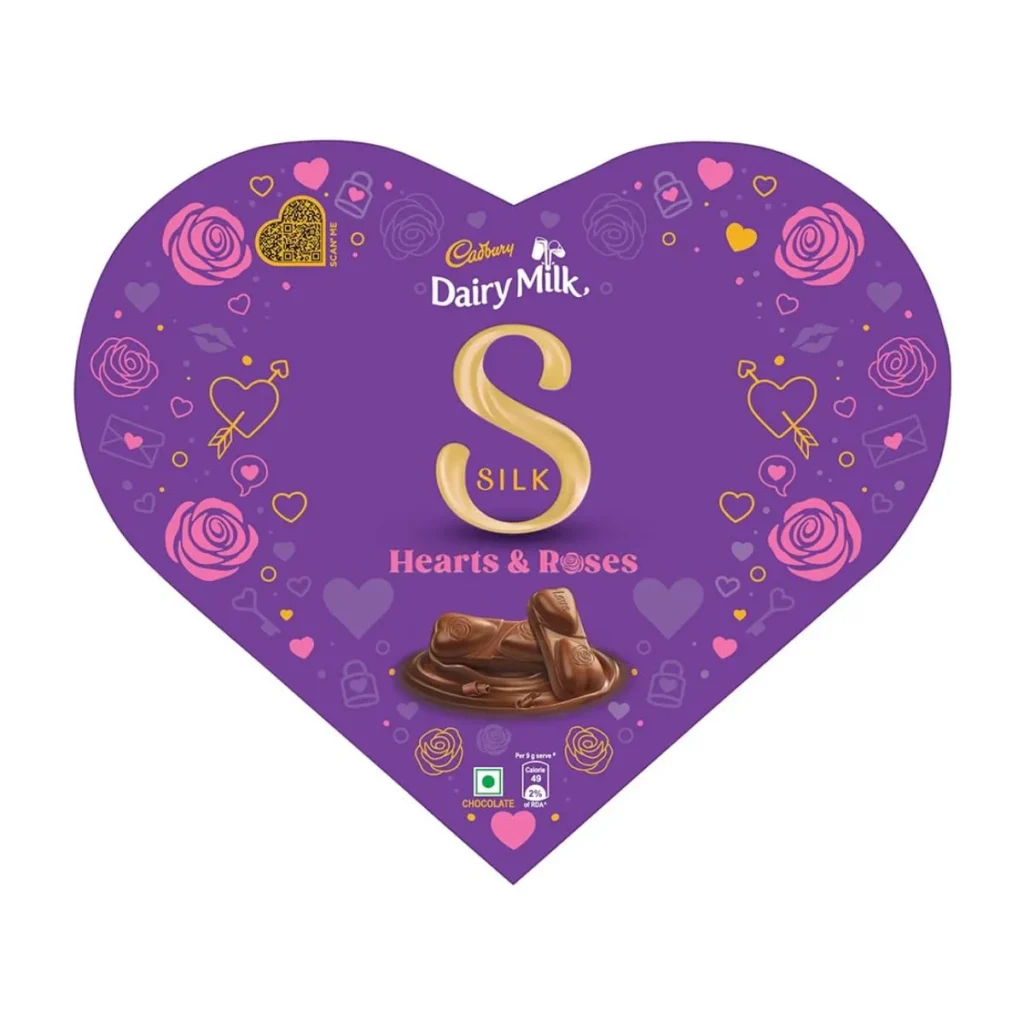 Cadbury Dairy Milk Silk Heart Shaped Valentines Chocolate Gift Box, 135 g